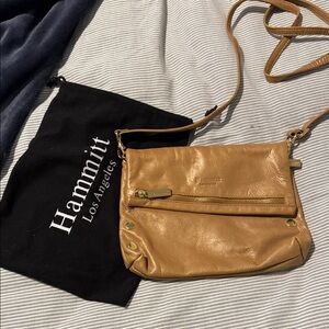 Hammitt Caramel/Gold Leather Crossbody Bag Gold Hardware